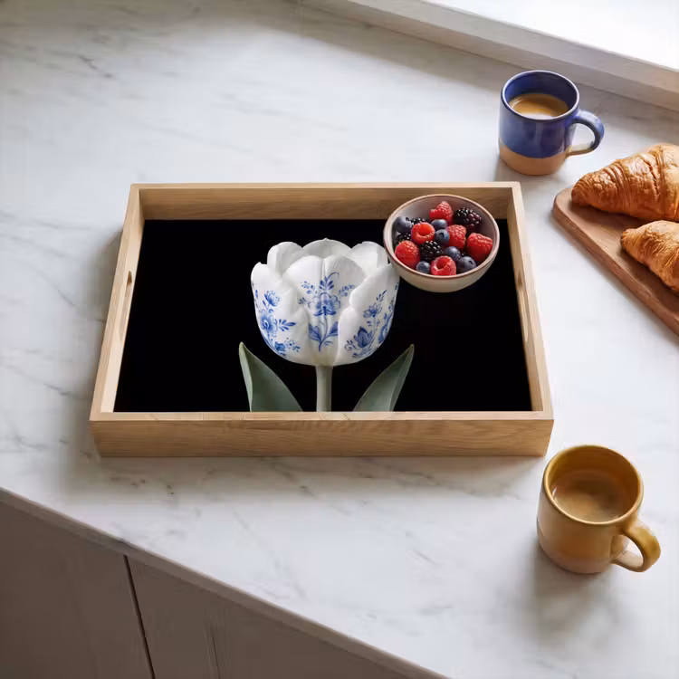 Dienblad - Tulp - Patroon - Blauw — 4