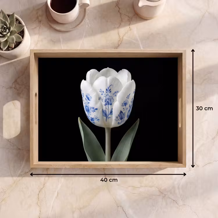 Dienblad - Tulp - Patroon - Blauw — 9