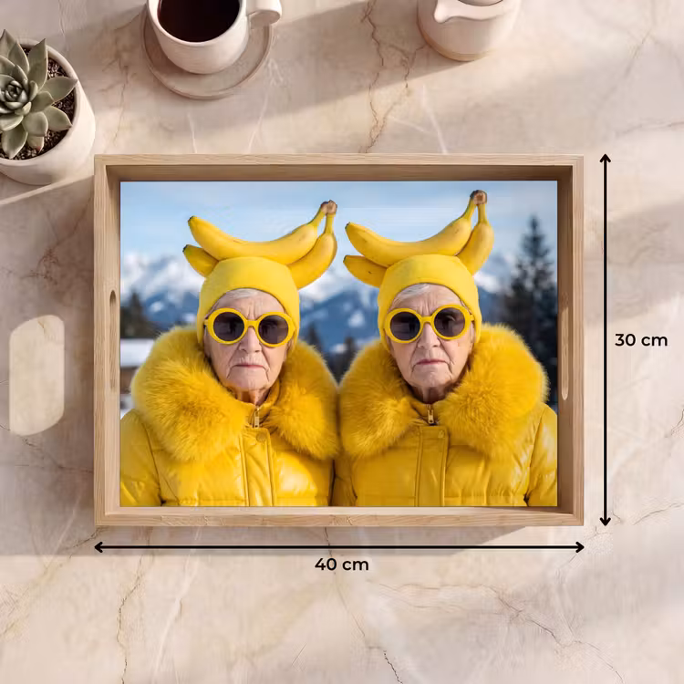 Dienblad - Vrouwen - Bananen - Geel — 9