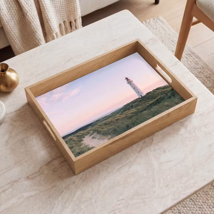 Dienblad - Vuurtoren - Duinlandschap - Zee — 2