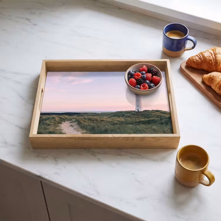 Dienblad - Vuurtoren - Duinlandschap - Zee — 4