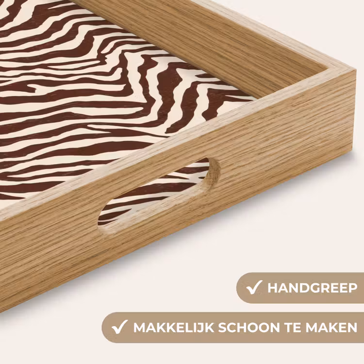 Dienblad - Zebra - Patroon - Zwart - Wit — 5