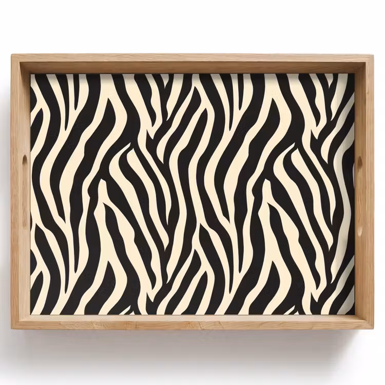 Dienblad - Zebra - Print - Klassiek - Zwart — 1