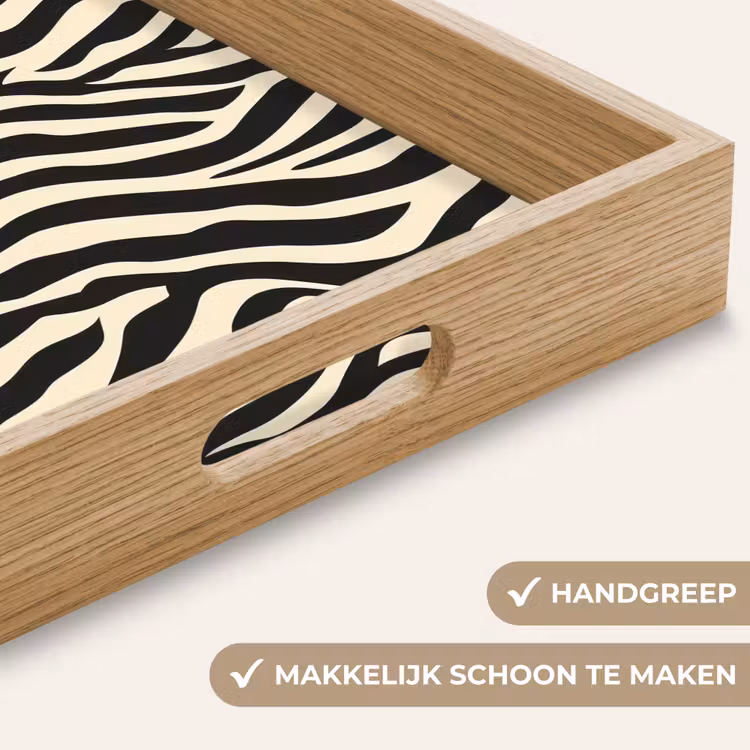 Dienblad - Zebra - Print - Klassiek - Zwart — 5