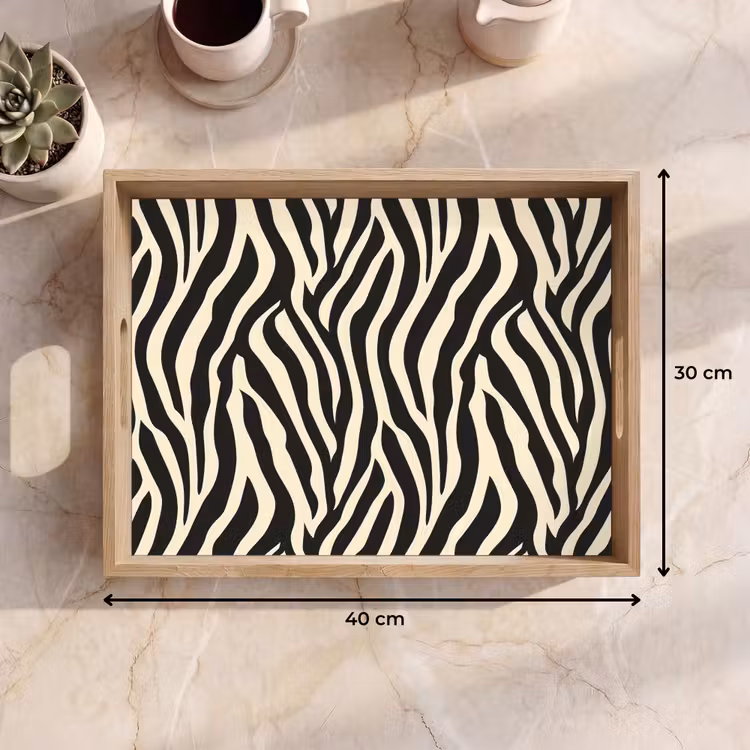 Dienblad - Zebra - Print - Klassiek - Zwart — 9