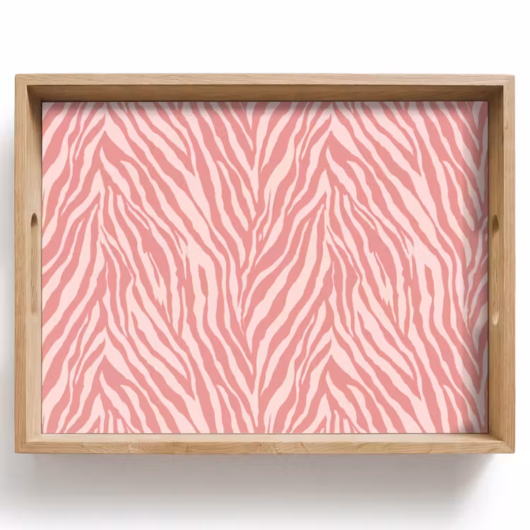 Dienblad - Zebra - Print - Roze — 1