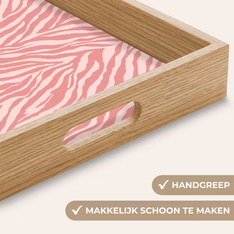 Dienblad - Zebra - Print - Roze — 5