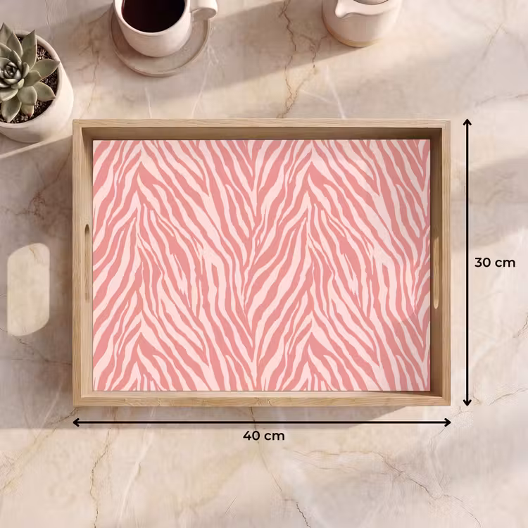 Dienblad - Zebra - Print - Roze — 9