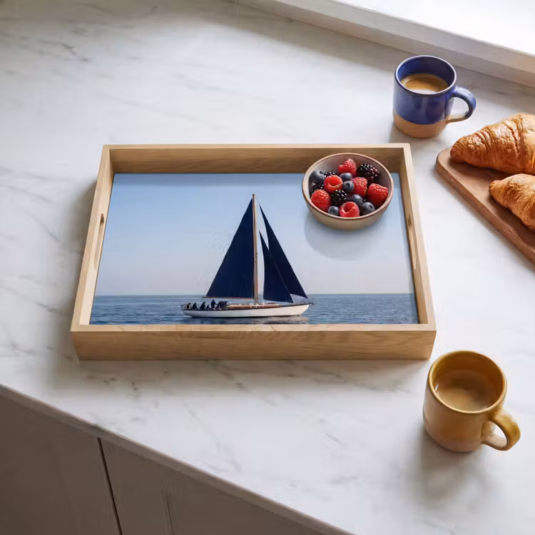 Dienblad - Zeilboot - Zee - Blauw — 4