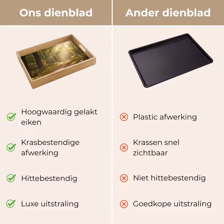 Dienblad - Zonlicht - Bospad - Bomen — 3