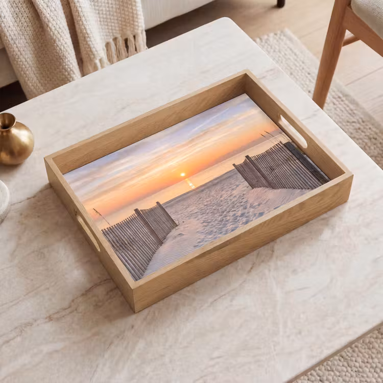 Dienblad - Zonsondergang - Strand - Zand — 2