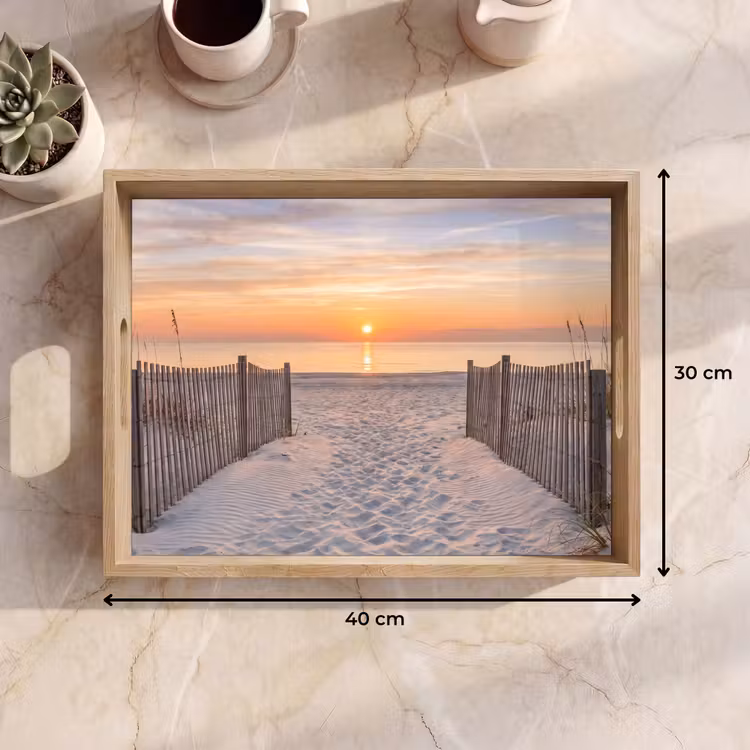 Dienblad - Zonsondergang - Strand - Zand — 9