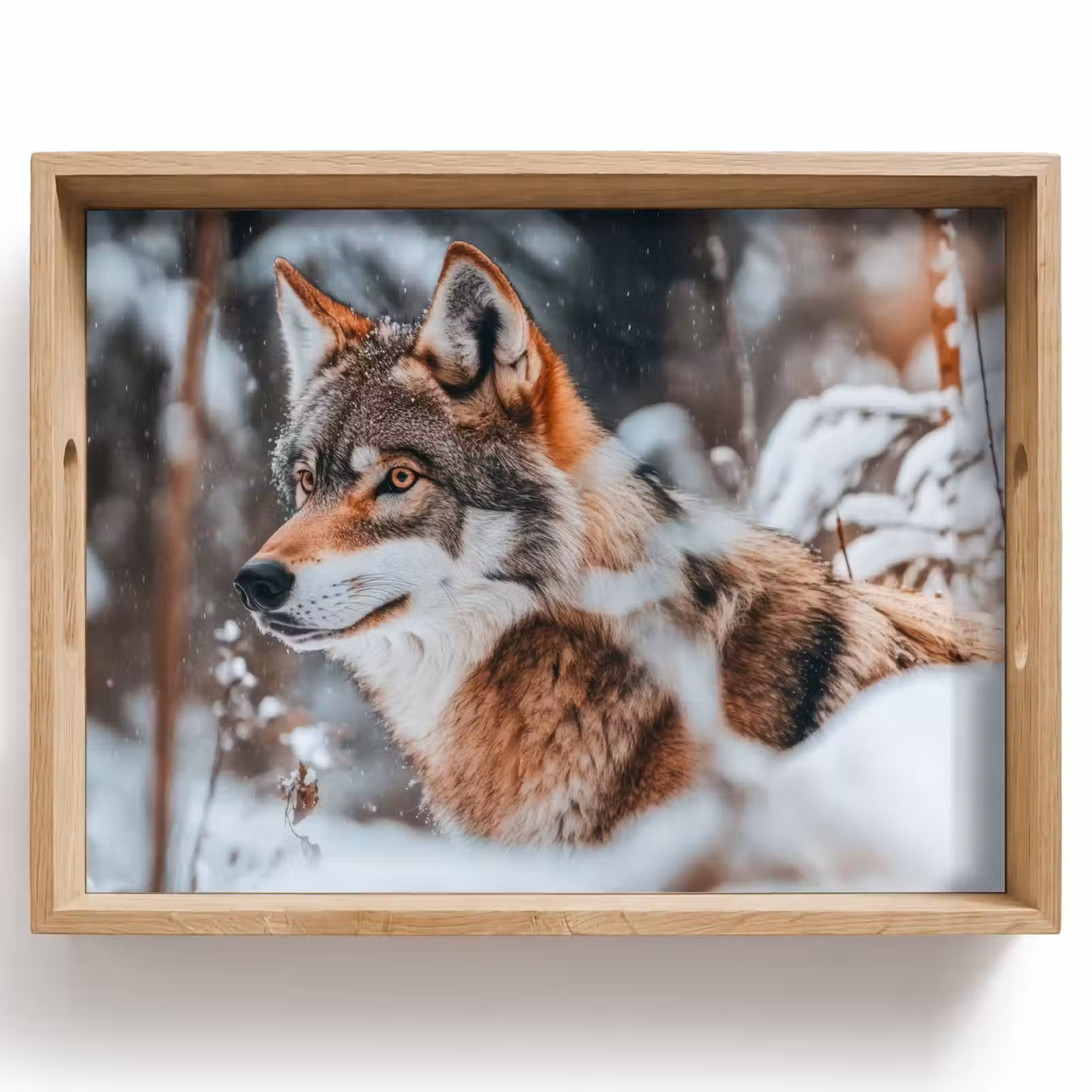 Dienblad - Wolf - Sneeuw - Winter - Dieren - Natuur - Sneeuw — 1