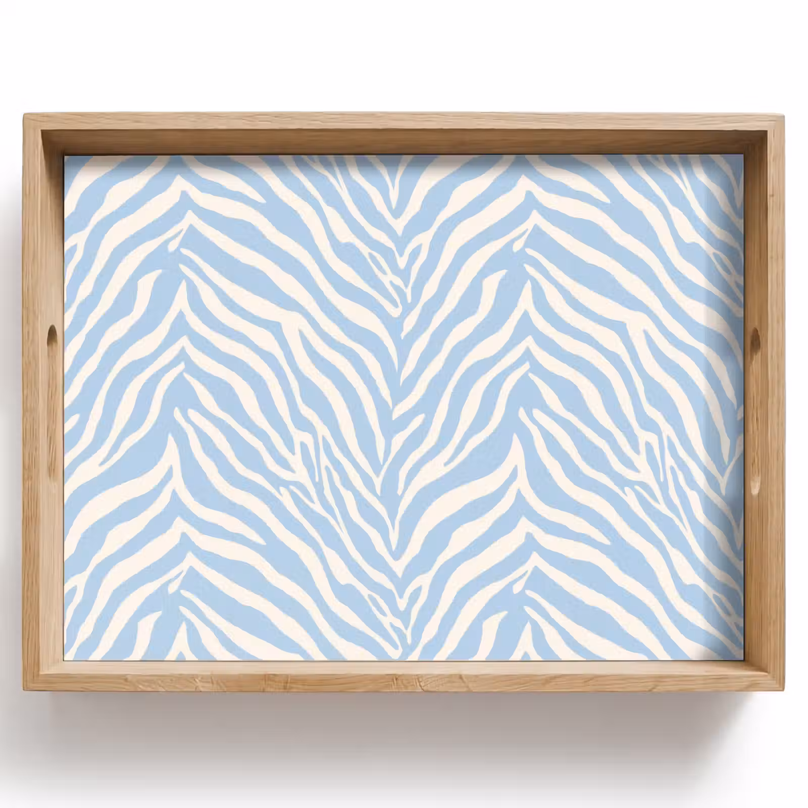 Dienblad - Zebra - Motief - Blauw - Wit — 1
