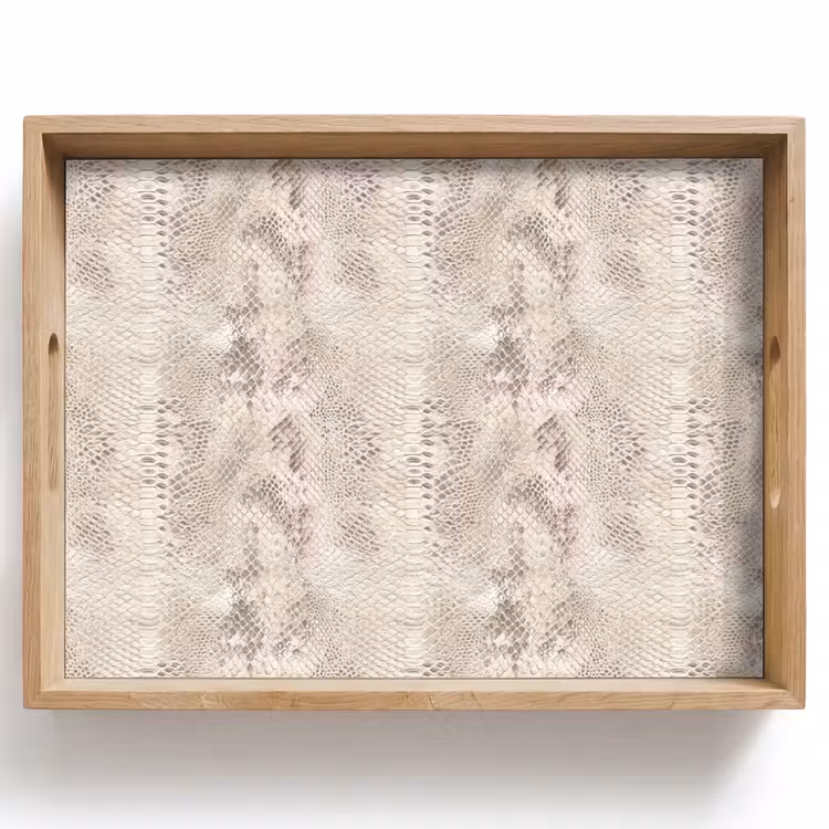 Dienblad - Slang - Patroon - Beige — 1