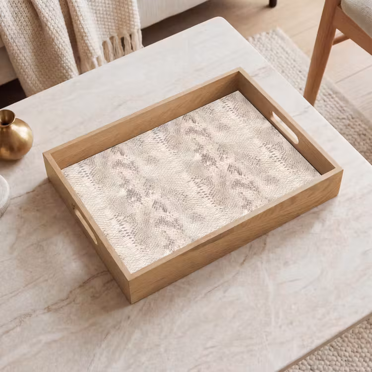 Dienblad - Slang - Patroon - Beige — 2