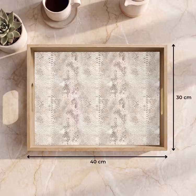 Dienblad - Slang - Patroon - Beige — 9