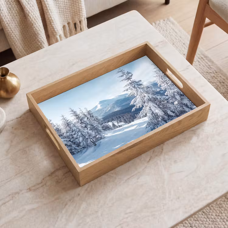 Dienblad - Winterlandschap - Natuur - Berg - Bomen - Sneeuw — 2