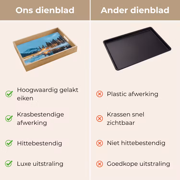 Dienblad - Winterlandschap - Natuur - Huis - Bergen - Sneeuw — 3