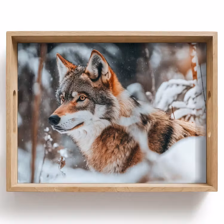 Dienblad - Wolf - Sneeuw - Winter - Dieren - Natuur - Sneeuw — 1