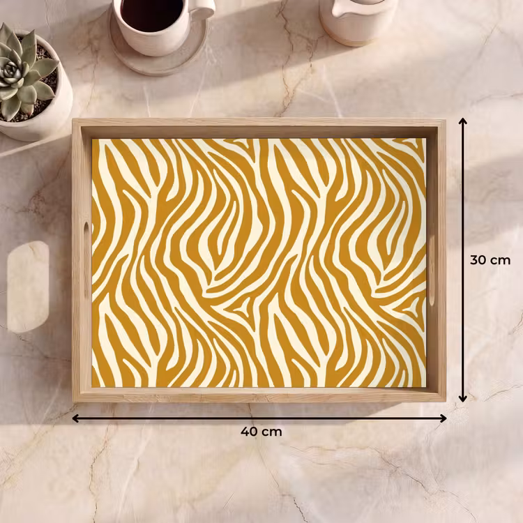 Dienblad - Zebra - Klassiek - Oker - Geel — 9