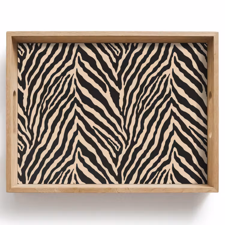 Dienblad - Zebra - Klassiek - Zwart — 1