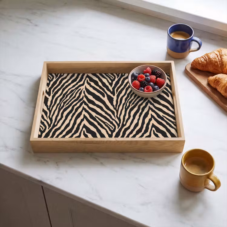 Dienblad - Zebra - Klassiek - Zwart — 4