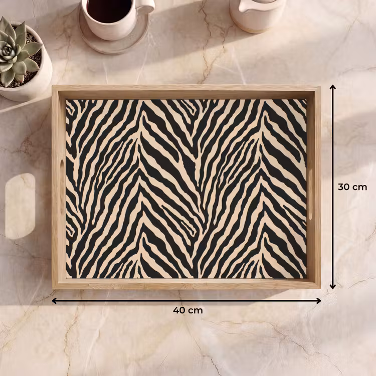 Dienblad - Zebra - Klassiek - Zwart — 9