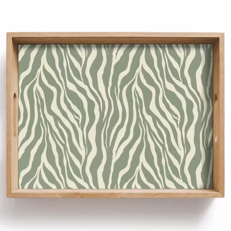 Dienblad - Zebra - Motief - Groen — 1