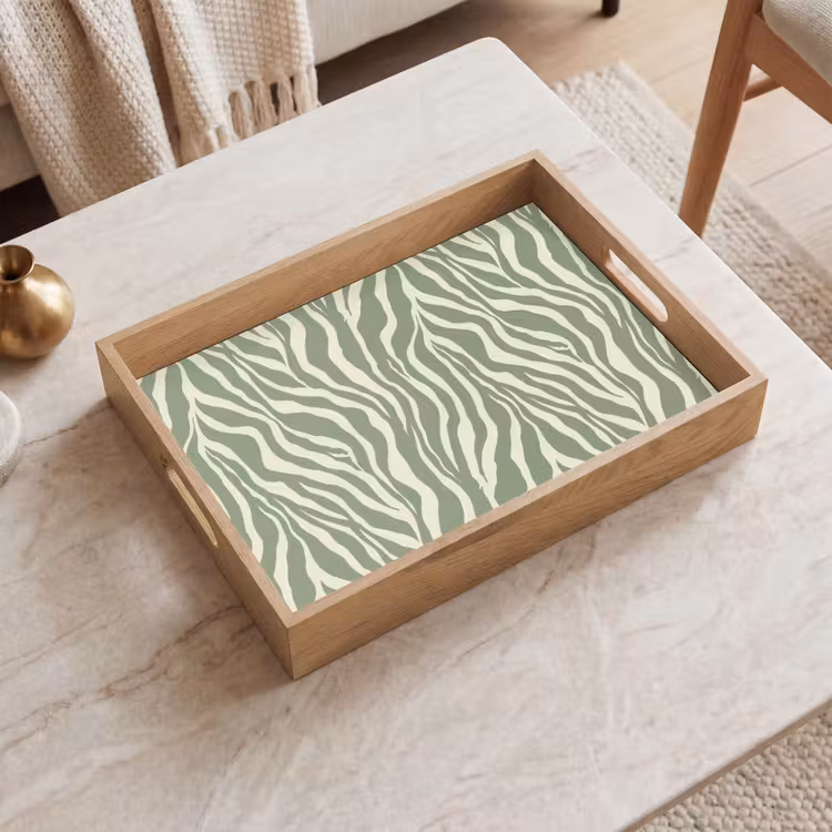Dienblad - Zebra - Motief - Groen — 2