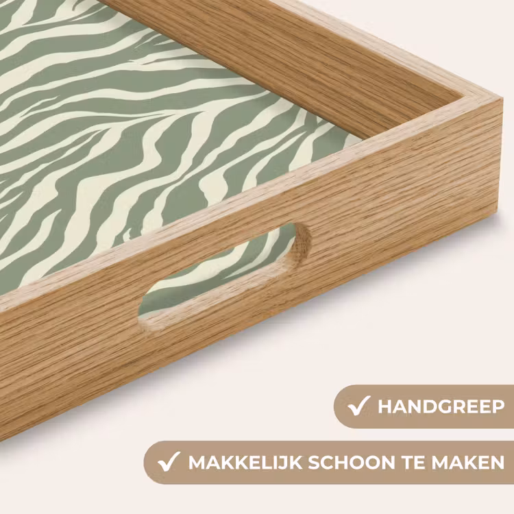 Dienblad - Zebra - Motief - Groen — 5