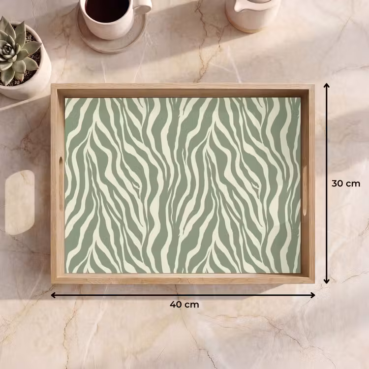 Dienblad - Zebra - Motief - Groen — 9