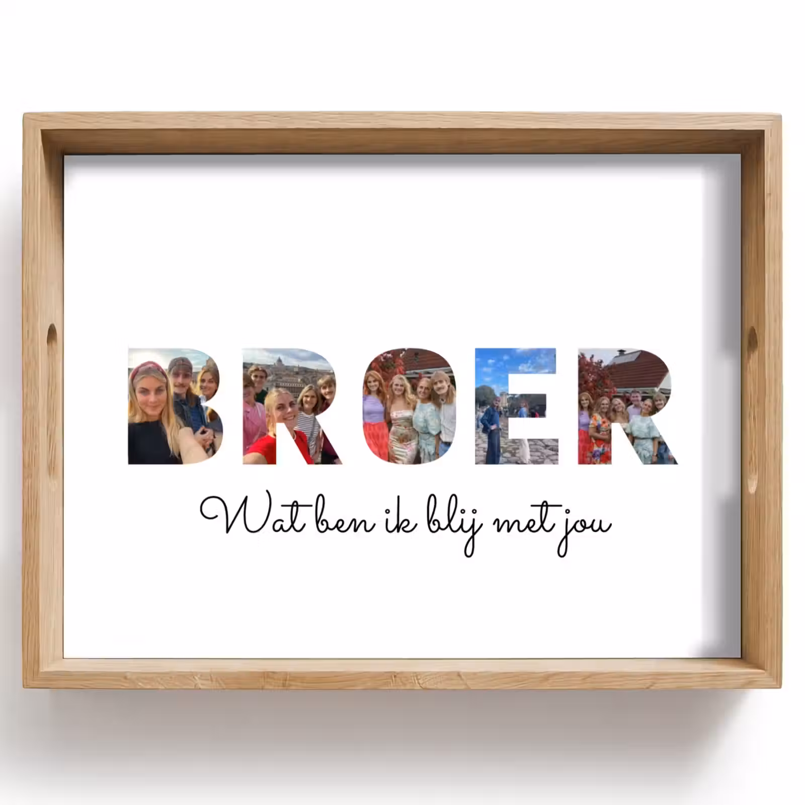 Gepersonaliseerd dienblad - Broer - Lettercollage — 1