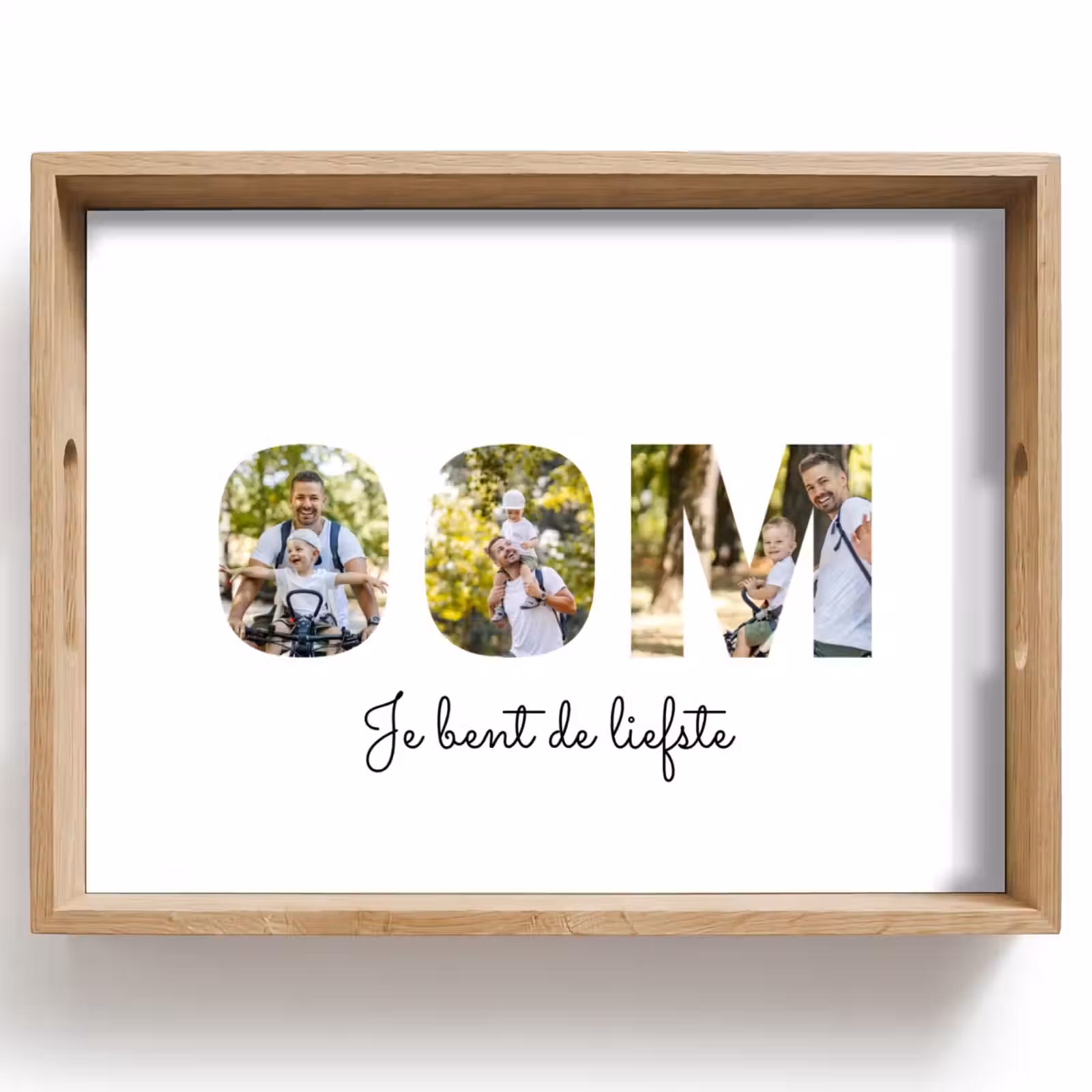 Gepersonaliseerd dienblad - Oom - Lettercollage — 1