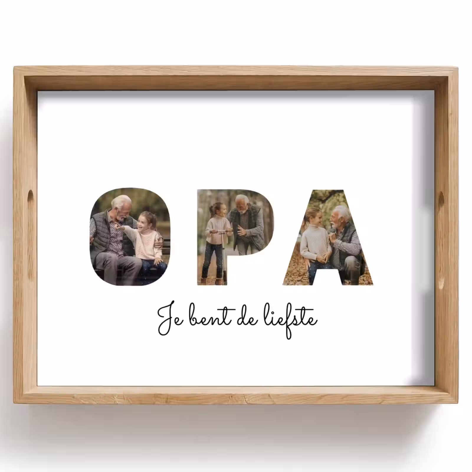 Gepersonaliseerd dienblad - Opa - Lettercollage — 1