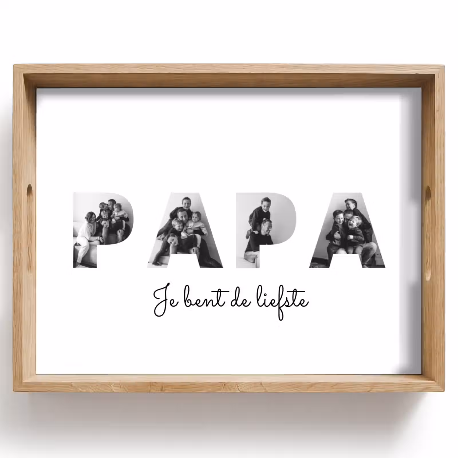 Gepersonaliseerd dienblad - Papa - Lettercollage — 1