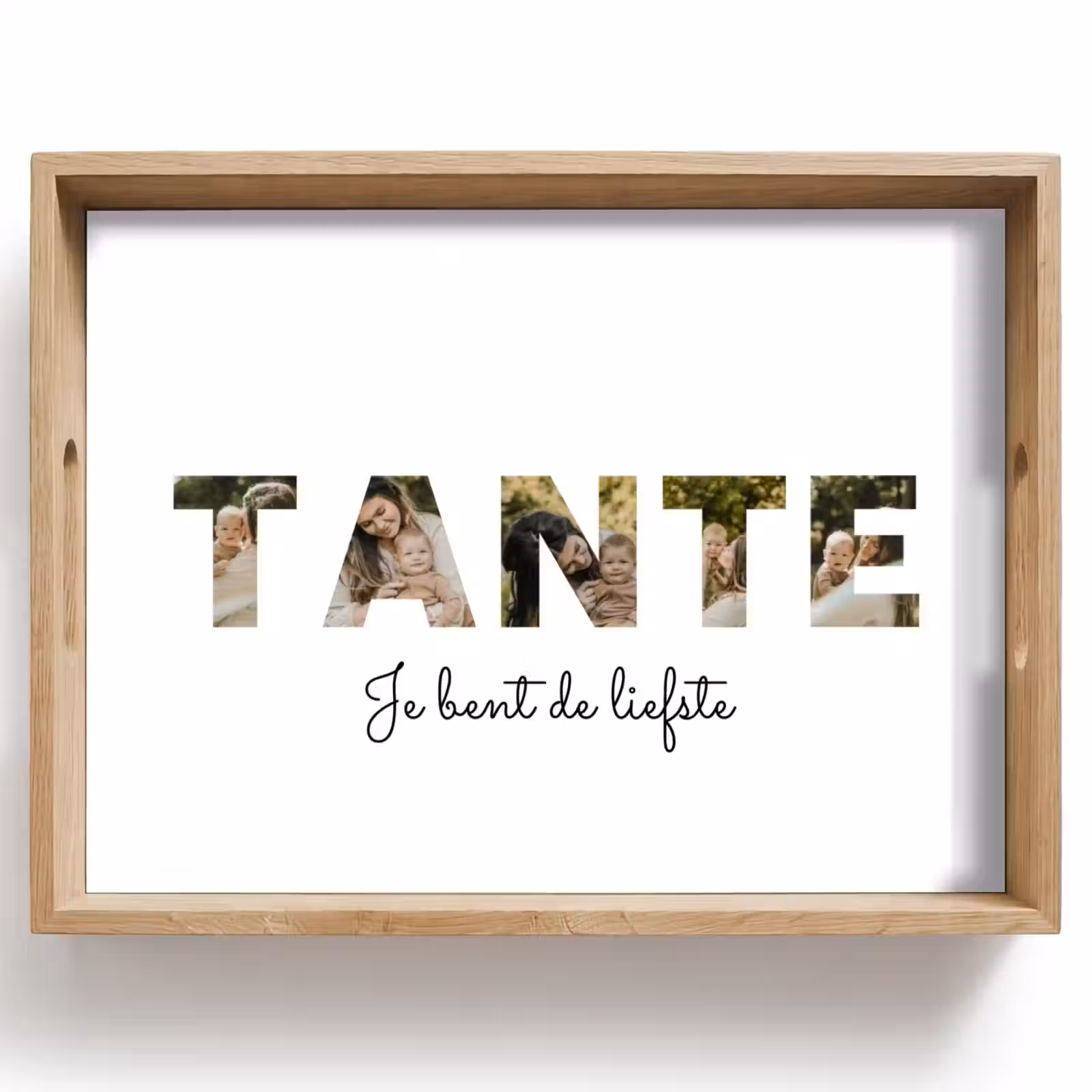 Gepersonaliseerd dienblad - Tante - Lettercollage — 1