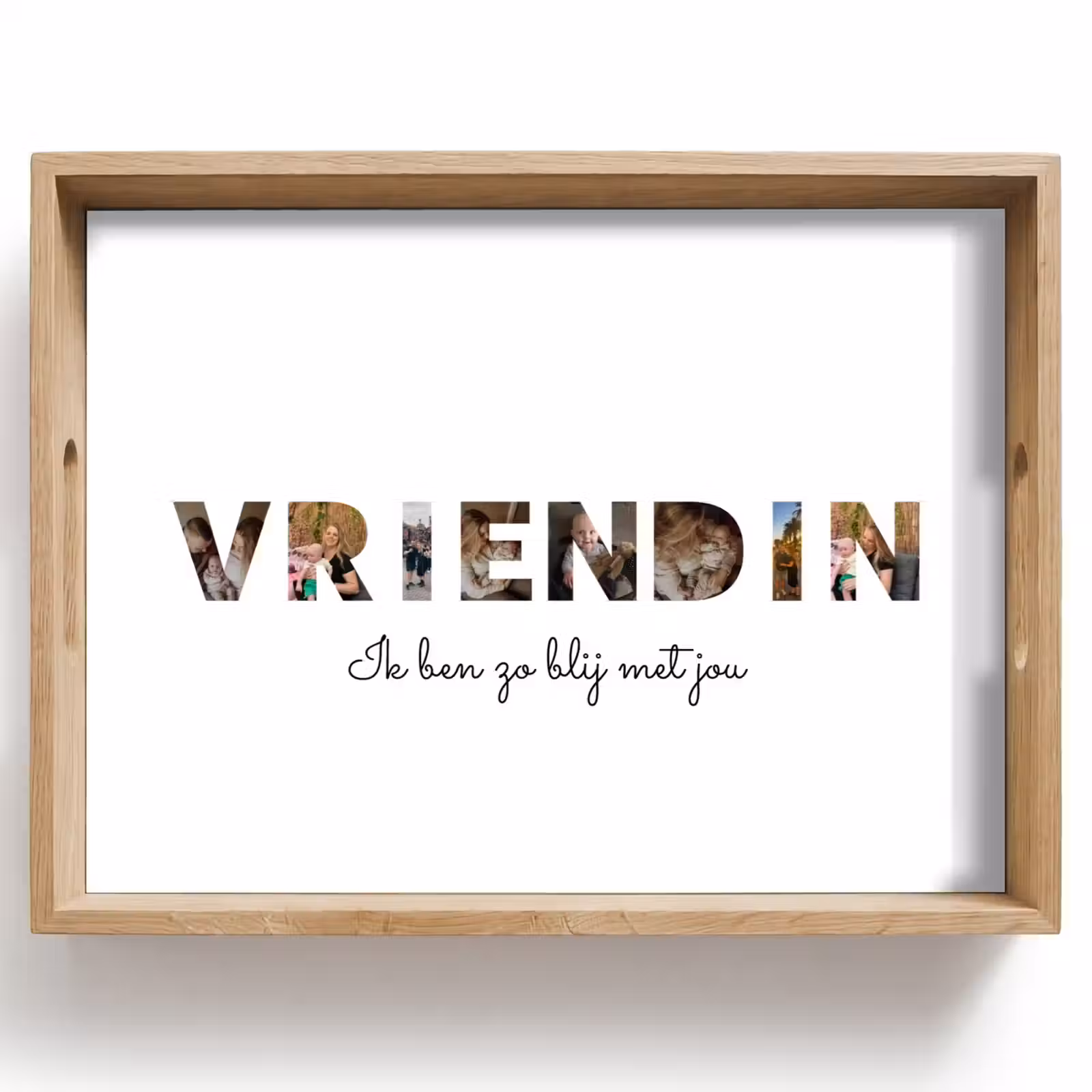 Gepersonaliseerd dienblad - Vriendin - Lettercollage — 1