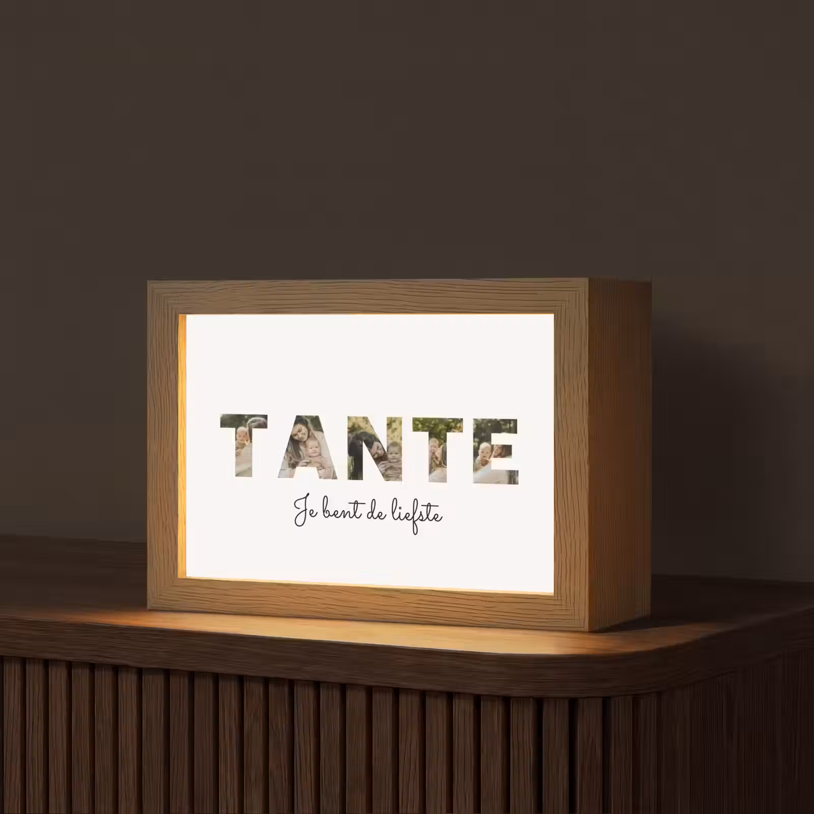 Gepersonaliseerde Lightbox - Tante - Lettercollage — 1