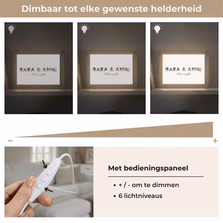 Gepersonaliseerde Lightbox - Baba & Anne - Lettercollage — 8