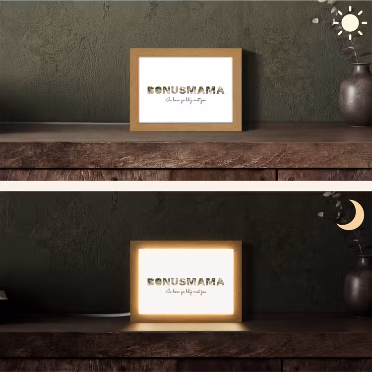 Gepersonaliseerde Lightbox - Bonusmama - Lettercollage — 5