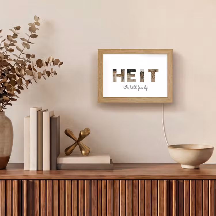 Gepersonaliseerde Lightbox - Heit - Lettercollage — 4