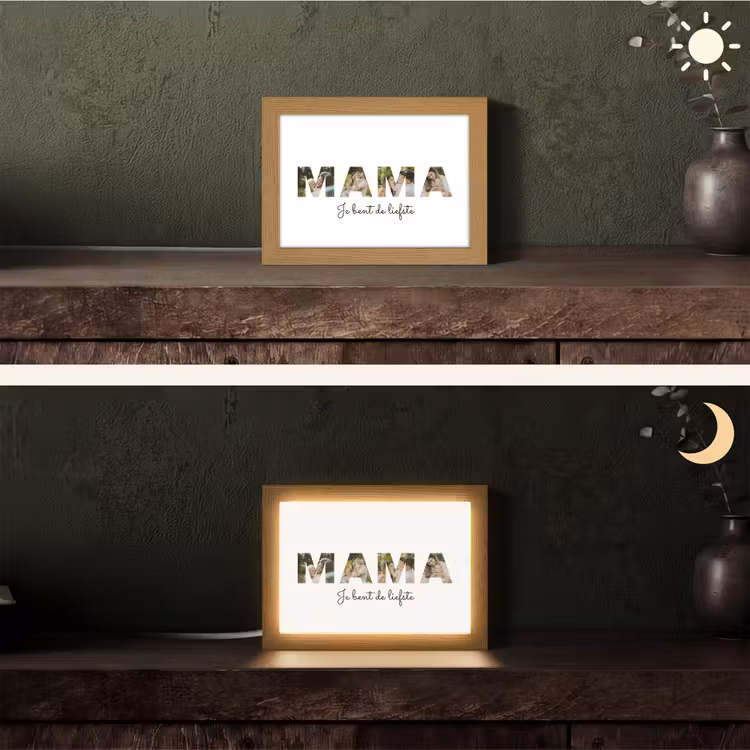 Gepersonaliseerde Lightbox - Mama - Lettercollage — 5