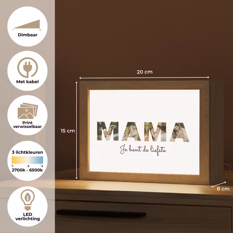 Gepersonaliseerde Lightbox - Mama - Lettercollage — 7