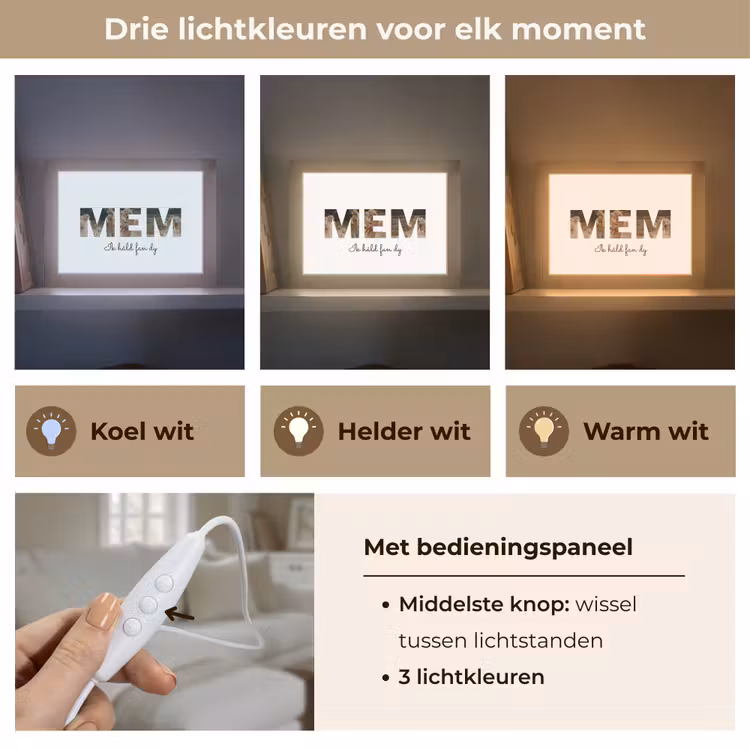 Gepersonaliseerde Lightbox - Mem - Lettercollage — 6