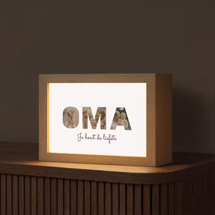 Gepersonaliseerde Lightbox - Oma - Lettercollage — 1