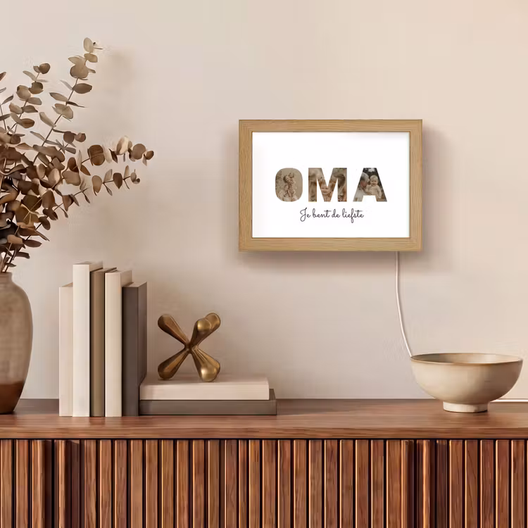 Gepersonaliseerde Lightbox - Oma - Lettercollage — 4