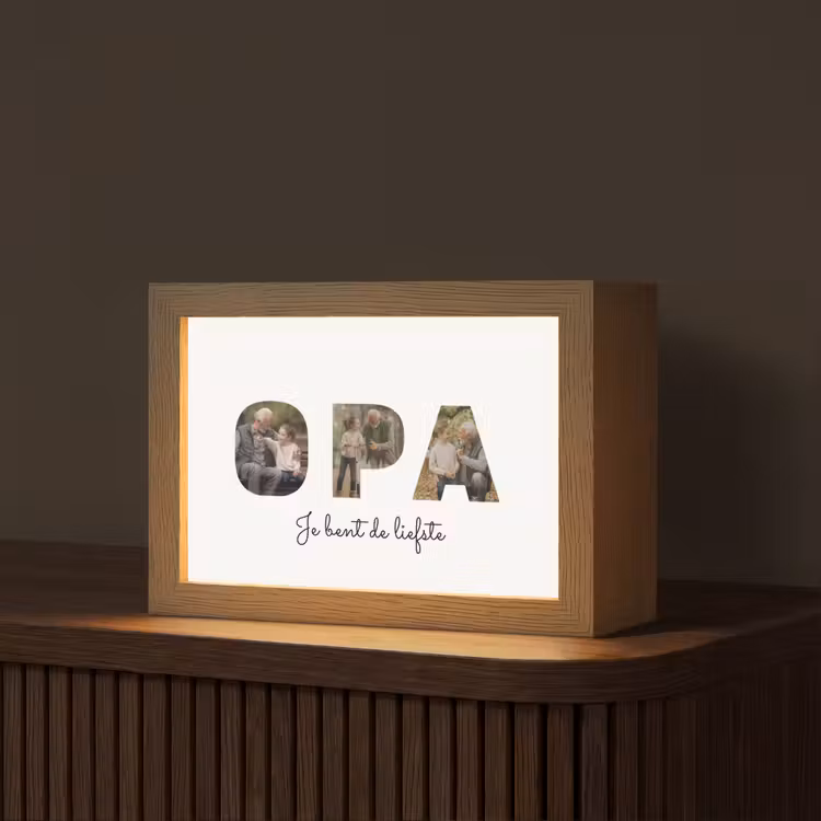 Gepersonaliseerde Lightbox - Opa - Lettercollage — 1