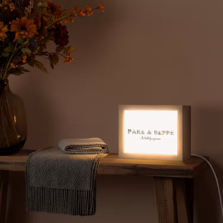 Gepersonaliseerde Lightbox - Pake & Beppe - Lettercollage — 2