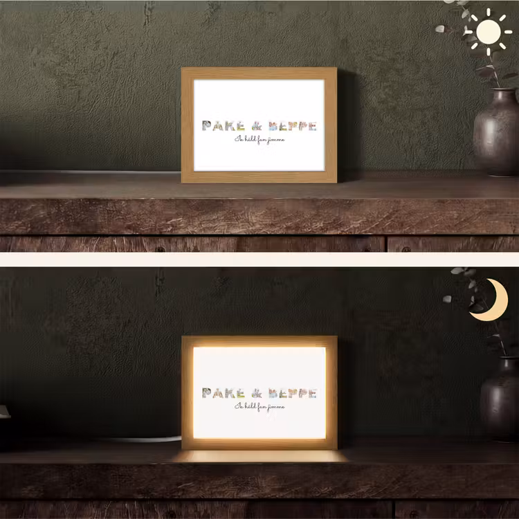 Gepersonaliseerde Lightbox - Pake & Beppe - Lettercollage — 5